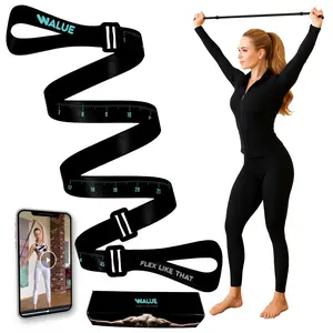 WALUE™ Posture Correction & Shoulder Exerciser – Non-Elastic Stretch Strap for Exercise, Yoga, Flexibility & Physical Therapy