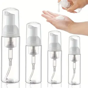 Portable Foam Dispenser Bottle, 1/3 Counts Clear Foam Pump Bottle, Travel Foam Dispenser Bottle, Makeup Tool for Travel, Outing, Daily Use