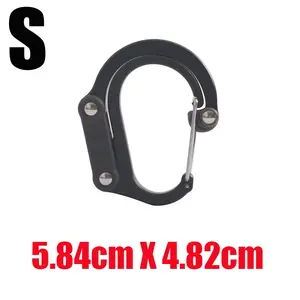Hybrid Gear Clips Multi-function Swivel Buckle D-Type Hook Carabiner Non-Locking Strong Clip Camping Fishing Hiking Travel Outing