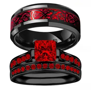 Women's Rings 1Pc New Style - "Eternal Dragon Mystery" Inlaid Artificial Red Cubic Zirconia, Perfect Engagement & Anniversary Ring, Surprise Gift For Valentine's Day & Thanksgiving