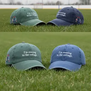 Embroidered Heated Rivalry Inspired Hats, Stupid Canadian Wolf Bird Baseball Hat, Team Hollanov Washed Cottage Hat, LGBT Hockey Fan Gift