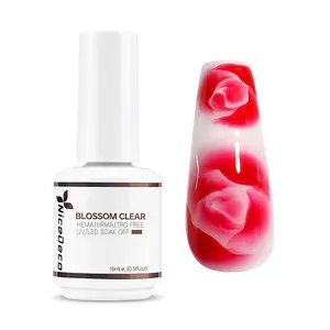 Nail Blooming Gel 15ml Clear U V Led Blossom Gel Polish for Spreading Effect Marble Watercolor Floral Print for DIY Nail Art Design Manicure