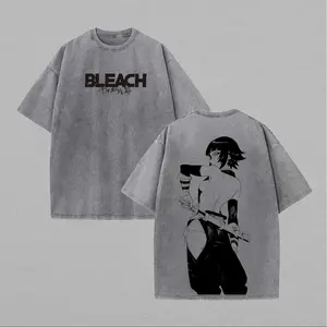 Bleach Printed Unisex Washed T-Shirt11