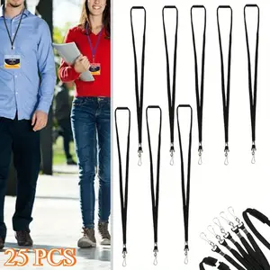 25 Pcs Durably Unisex Lanyards with Swivel Hooks Clip, Bulk Breakaway Lanyard Rope, Versatile Accessories, Suitable for Conference, Work Office, Trade Show, Concerts, School Bus Card