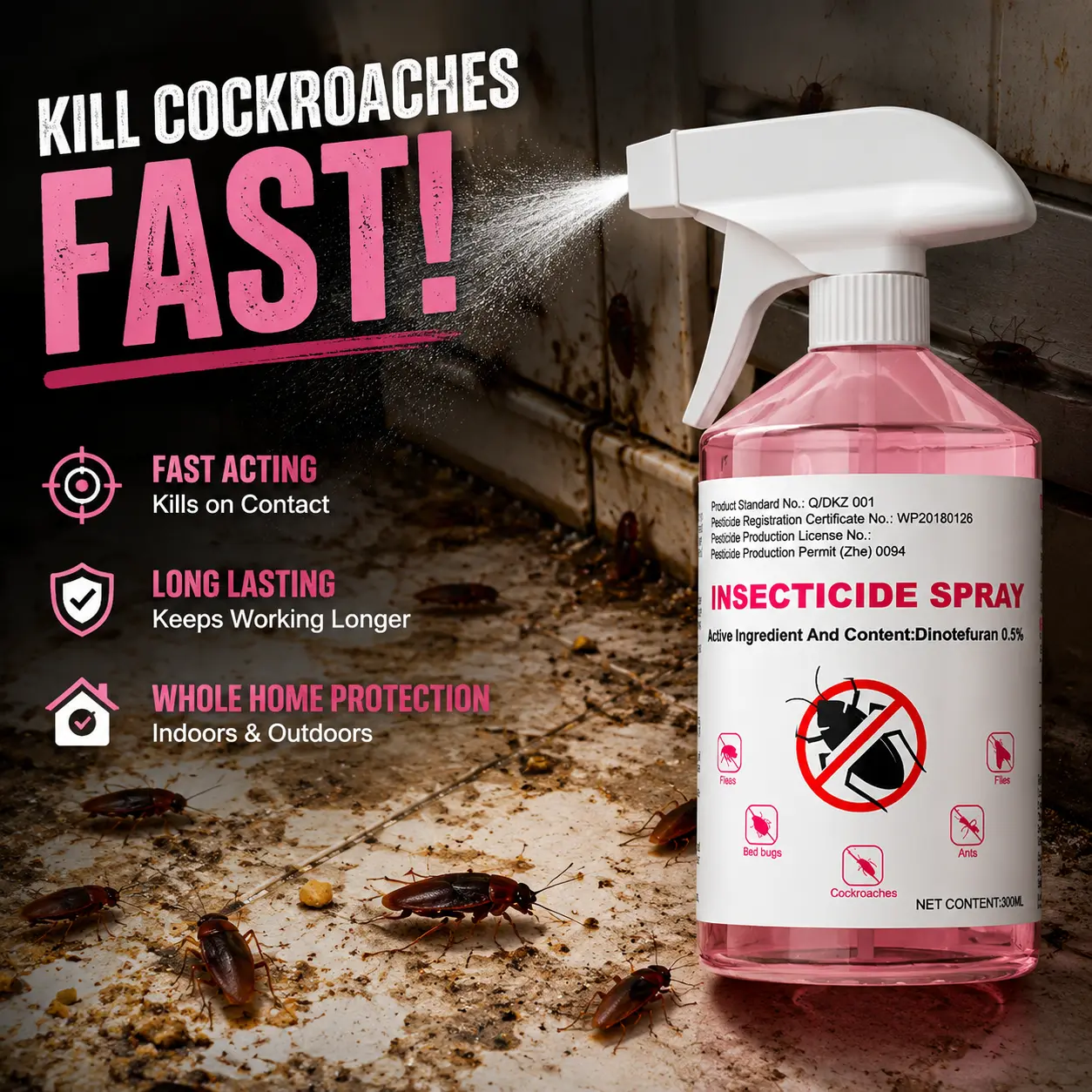 Indoor Cockroach Control Bait – Effective Roach Control Formula for Kitchen, Bathroom & Cabinet Areas, Helps Reduce Cockroach Activity, Easy-to-Use Low Odor Solution for Home Pest Management