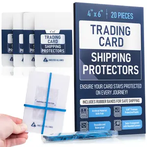 Invested Alliance Premium Trading Card Shipping Protectors (4x6) with Rubber Bands | Card Protectors, Trading Card Shipping Supplies, Trading Card Shipping Kit for Graded Cards.