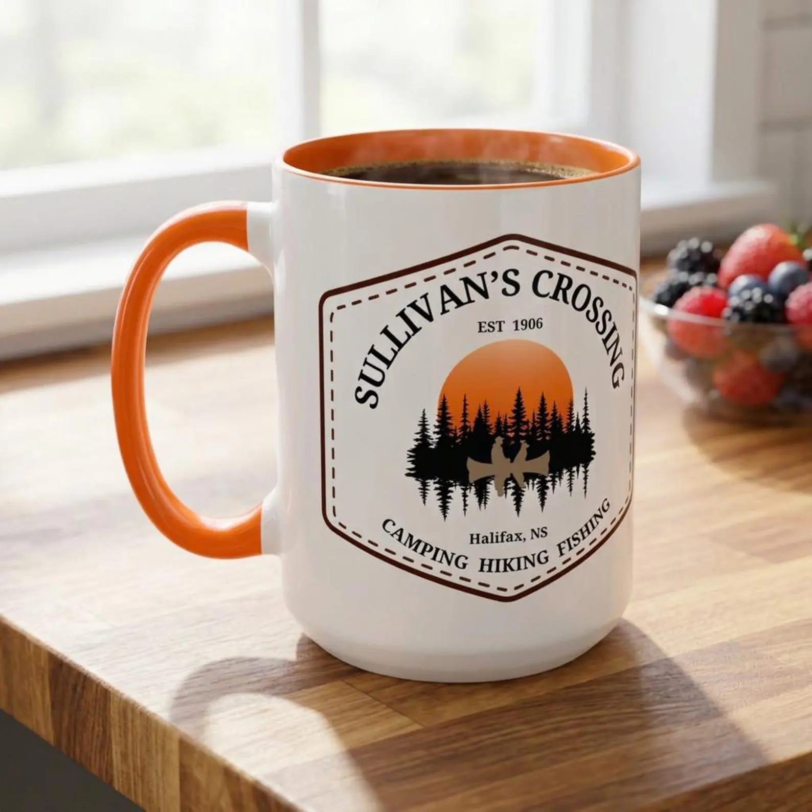 Sullivan's Crossing Mug, Camping, Fishing, Outdoor Cabin Coffee Cup, TV series mug