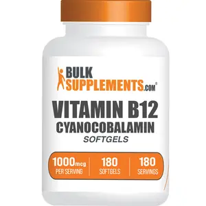 BulkSupplements - Vitamin B12 Softgels - Energy - Nervous System Support - 180 Softgels - 1000mcg per Serving