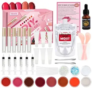 Lip Gloss Making Kit, Lip Gloss Kit, Diy Lipgloss Set, Fun Make Your Own Lipgloss Kids Lip Gloss for Girls, Women, Moisturizing Lip Gloss Base, Jojoba Oil, Tubes, Gift for Her