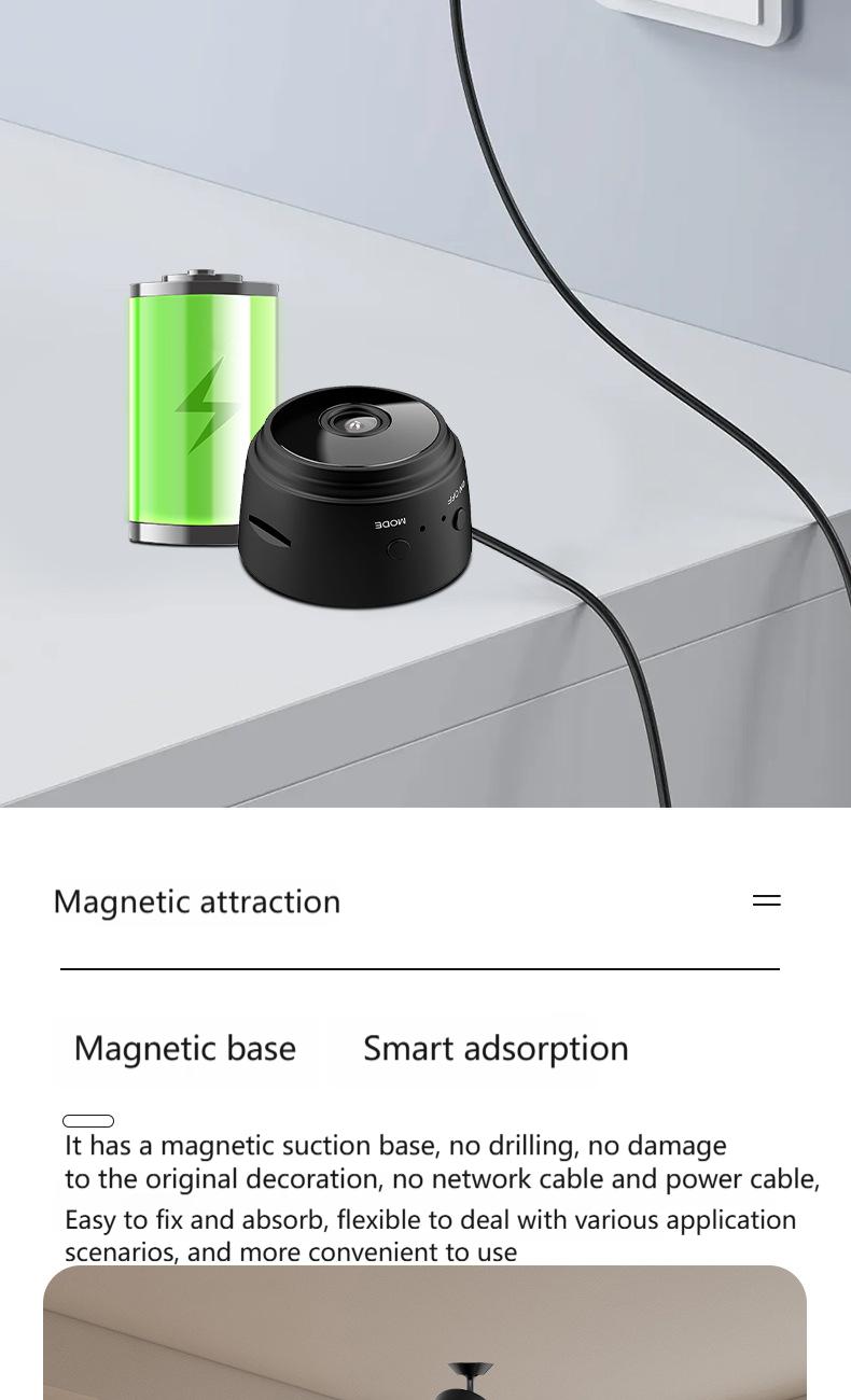 Mini HD WiFi Wireless Remote Night Vision Camera / Night Vision Action Camera, Basic style wifi