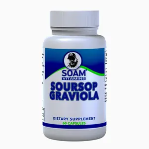 SOAM Graviola Soursop 800 Mg - Supplement Dietary Graviola Leaf for 60 Capsules - SOAM VITAMINS