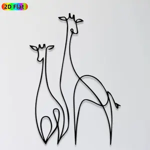1pc Giraffe Metal Wall Art,Elegant Giraffe Statue Mural, Ideal Gift for New Year, Easter, Animal Decor Enthusiasts, Weather-Resistant Metal Wall Decor Wall Sculptures, Perfect for Garden Fence & Living Room Wall, Charming Home Decor