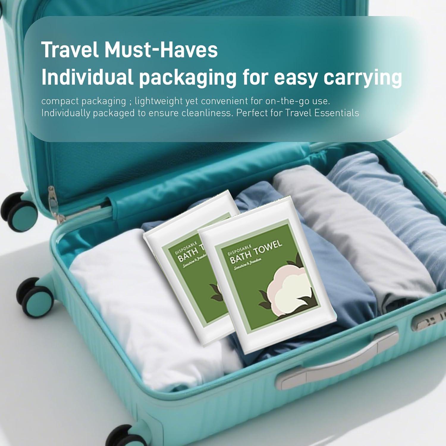 Premium Compressed Towel Tablets Disposable Towel 55.1 in x 27.5 in Large Bath Towel Travel Towel Reusable for Hotel Camping Sports Hiking Beach Swimming Vacation (55.1" x 27.5" (10 Pack))