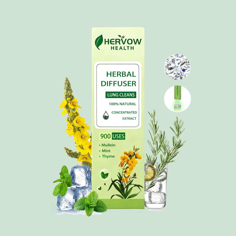 HERVOW Health Herbal Diffusion Pen for & Oral Air Freshening with Thyme & Mint Extracts for Relaxation and Respiratory Health