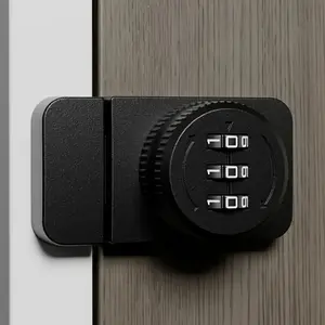 3-digit Keyless Combination Lock, 1 Count Twist-Knob Hasp Latch with Password Code for Kitchen Cabinets, Drawers & Cupboards, Window Hardware