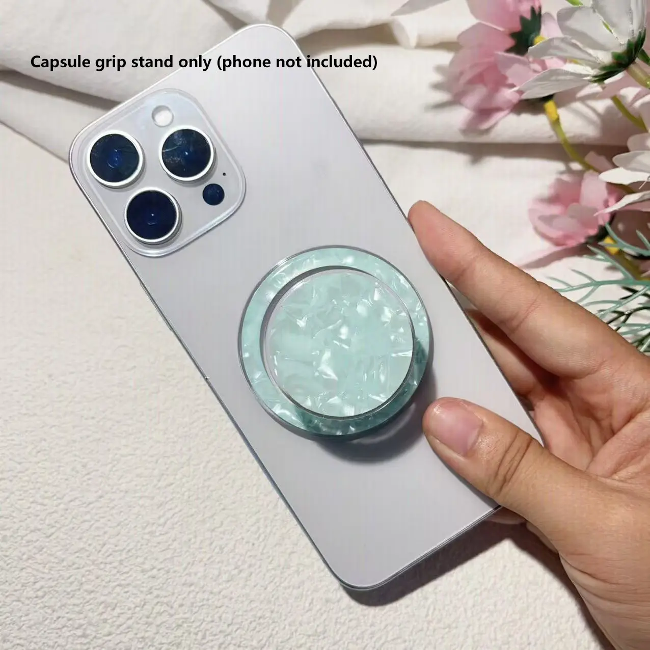 Reusable Magsafe Magnetic Phone Stand, Smartphone Holder, Secure Phone Holder, Colorful Shell Paper Design, High Aesthetic, Style, Stable Grip, Suitable for All Smartphones, Magsafe Magnetic Mount, Cellphone Accessory