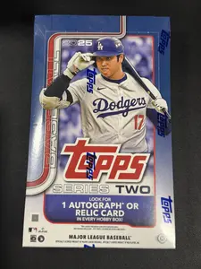 Topps Series Two MLB 2025 Baseball Trading Card Pack with Autograph or Relic Card in Every Box