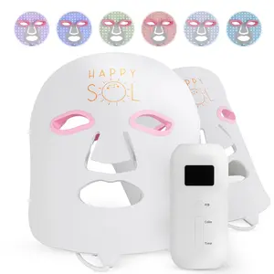 Happy Solar Light Therapy Face Mask - Adjustable Silicone Mask for Facial Comfort & Calming - Suitable for Acne & Sensitive Skin