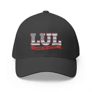 Level Up Living Embroidered Cap — LUL Patriotic Structured Hat
