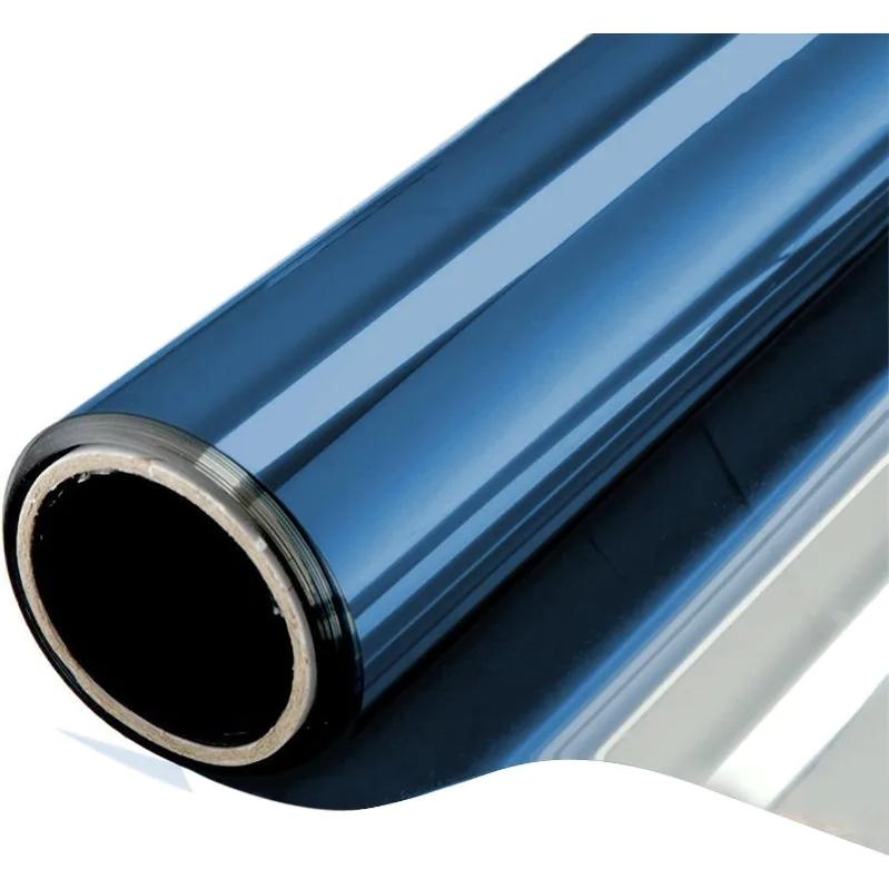 One Way Mirror Window Film - See Out Not In Daytime Privacy Tint, Heat Control UV Protection Static Cling Glass Cover for Home Office