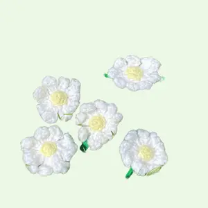 Cute Daisy Flower Hair Accessories for Women and Girls crochet scrunchies