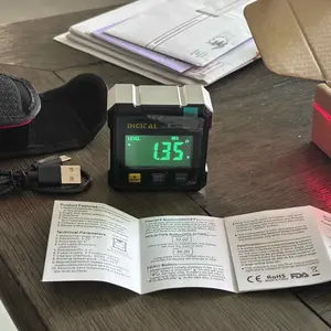 Radiaint Magnetic Digital Angle Finder with Dual Laser Guide & 360° Magnetic Attachment Rechargeable Angle Meter for Woodworking Construction and Machinery