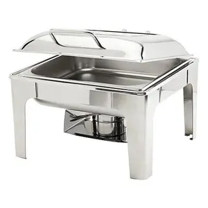 Tabletops Unlimited Celebrations 6.3 Qt. Stainless Steel Chafing Dish w/ Hydraulic Cover