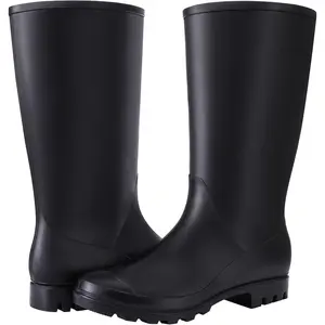 Women's Tall Rain Boots Waterproof Knee High Rainboots Rubber Garden Wellies Footwear Girl