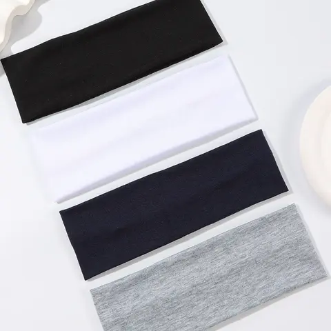 4pcs Wide Plain Fashion Headbands for Sports, Casual Style, All Seasons, Textile Coating, Yiwu Yangyang Accessories Co., Ltd