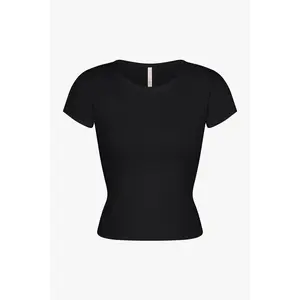 PERFECT T-SHIRT IN ONYX POINTELLE