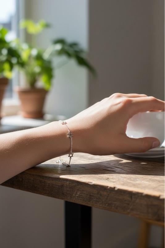 Silver 925 Bracelet with Stars