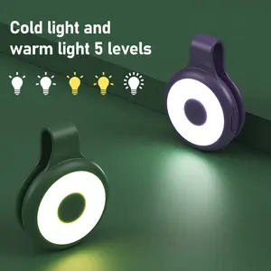 Magnetic lighting fill light, Magnetic features, rechargeable mobile high-brightness LED light, bag light, clip-on light, powerful magnetic attraction, 5 kinds of cold and warm light, hands-free, suitable as reflective ge