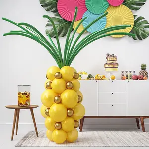 64-Piece Tropical Balloon Arch Kit Yellow, Gold & Green Balloons for Summer Luau Parties