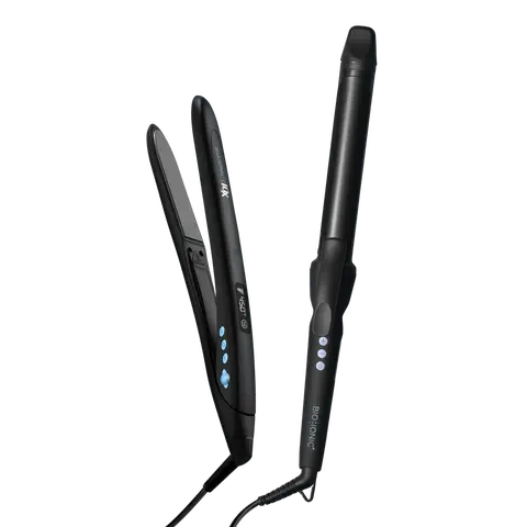 BIO IONIC OFFICIAL: The Precision Styling Duo Bundle - Long Barrel Curling Iron + 10X Styling Iron