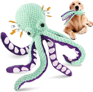 Large Squeaky Dog Toys- Plush Dog Toys with Soft Fabric for Small, Medium, and Large Dogs Daily Companionship, Training Reward Gift Fuufome