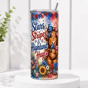 Stars, Stripes & Highland Hugs 20 oz Tumbler