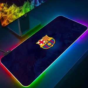 Barcelona team Mouse Pad RGB gaming keyboard with LED backlight, rubber gaming mouse pad, keyboard mat