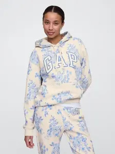 Women Gap Logo Hoodie - Blue Floral
