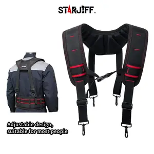 Starjiff Four-Point Thickened Tool Shoulder Strap, Metal Buckle, Adjustable Multi-Function Quick Hang, Compatible with Tool Belt