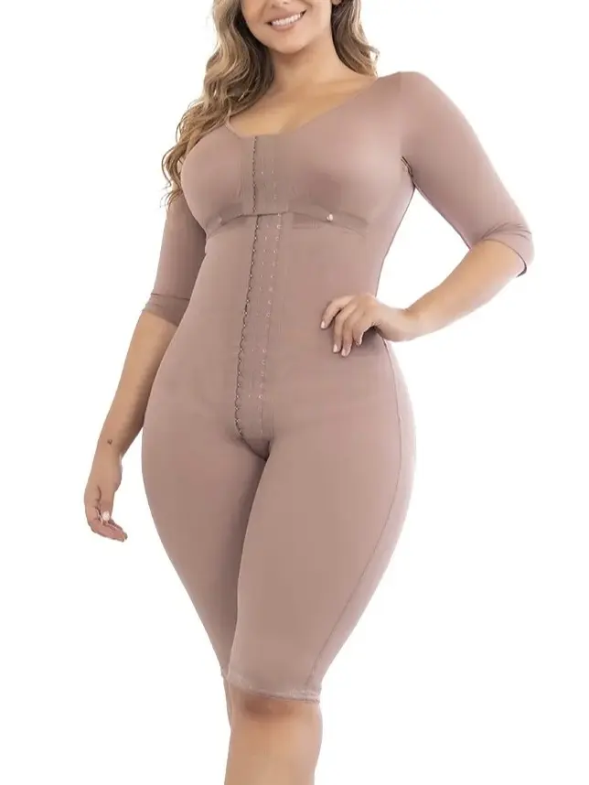 High-compression girdle post-surgical with snap closure and full coverage