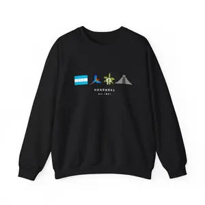Honduras símbolos Unisex Heavy Blend™ Crewneck Sweatshirt Cotton Fabric Fit Womenswear