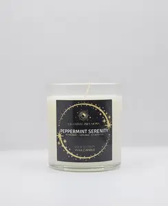 Peppermint Serenity Scented Candle (8oz)- Aromatherapy
