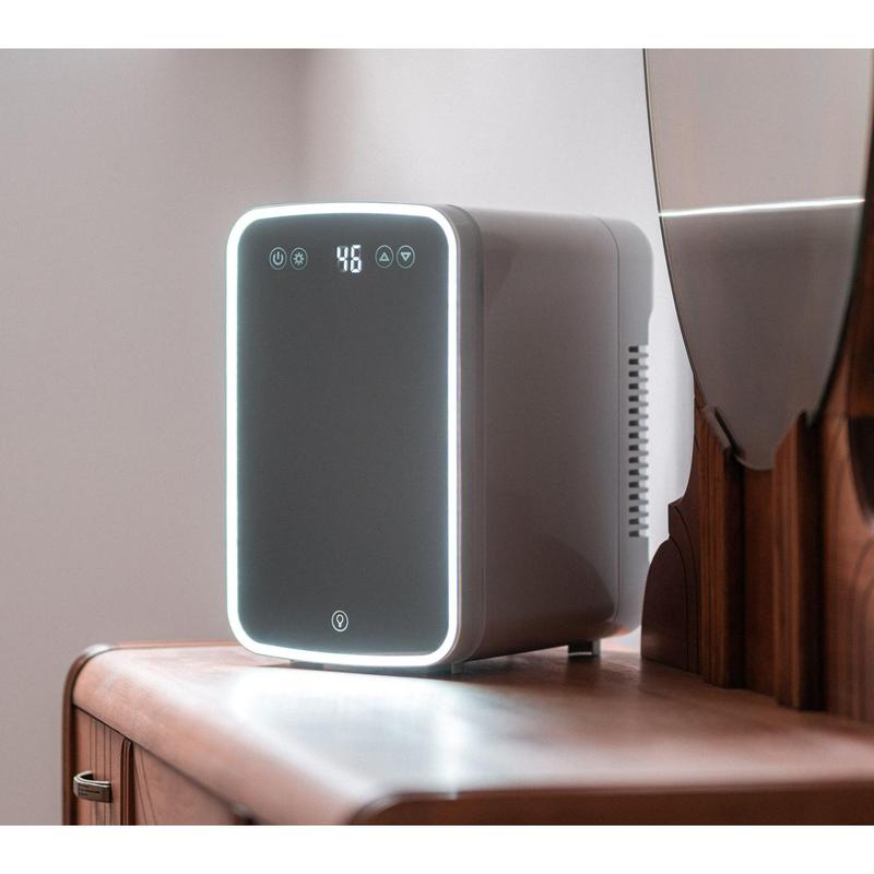 Danby 7.4L Mini Fridge with Mirror and LED Ligh t