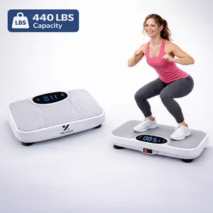 VKIVOX Home Workout Fitness Platform, Adjustable Speed Exercise Machine with Bluetooth Control, 440 lbs Capacity Training Equipment