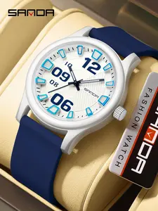 Fashionable Minimalist Watch, Casual Waterproof Silicone Strap Quartz Watch for Women & Girls, Trendy All-match Watch for Birthday Gift, Casual Analog Watch, Quartz Wristwatch