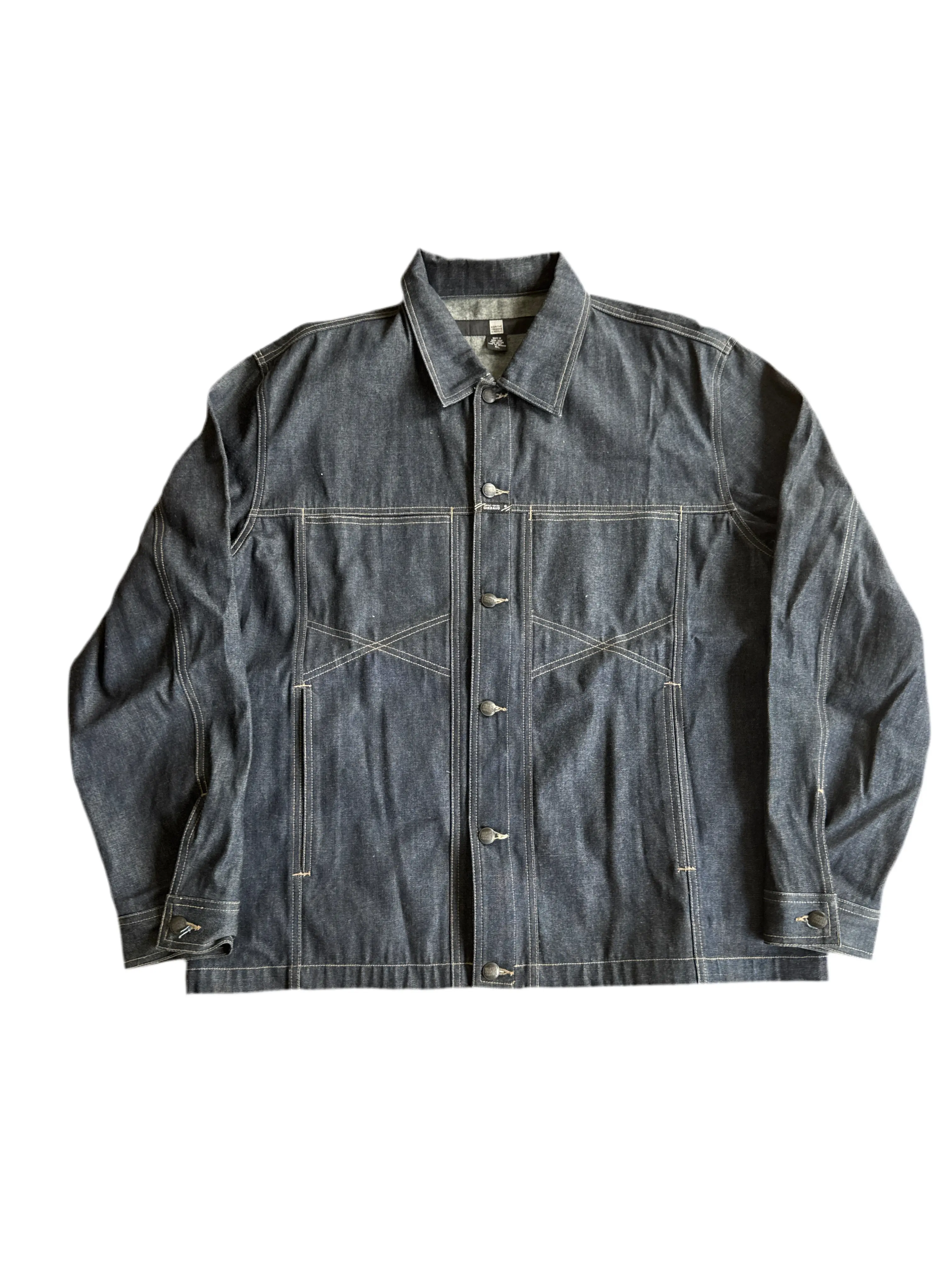Marithe Francois Girbaud Dark Denim Trucker Jacket – Vintage 90s | Size XL