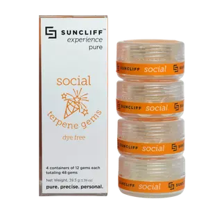 Suncliff Dye Free Terpene Gems 48-Count | Social | Natural Mood Gems | Hard Candy