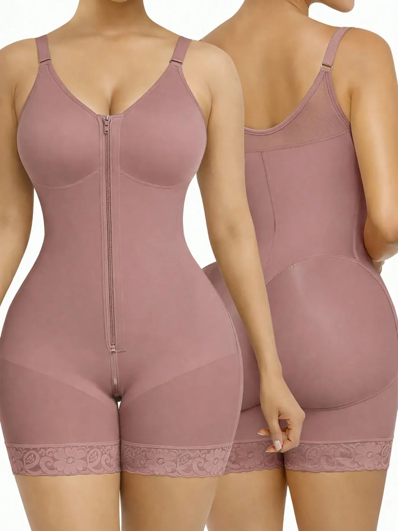 SHAPEGUY Women's Corset High Compression Full Body Shaper Girdle Adjustable Clasps Buttock Lifter Slimming Push Up