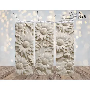 Flower White Tumbler