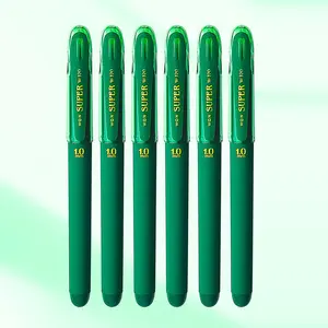 1.0mm Gel Pen, Green Refill Smooth Writing Pen, College Student Pen, Student School Office Stationery Supplies, Back-to-school Season